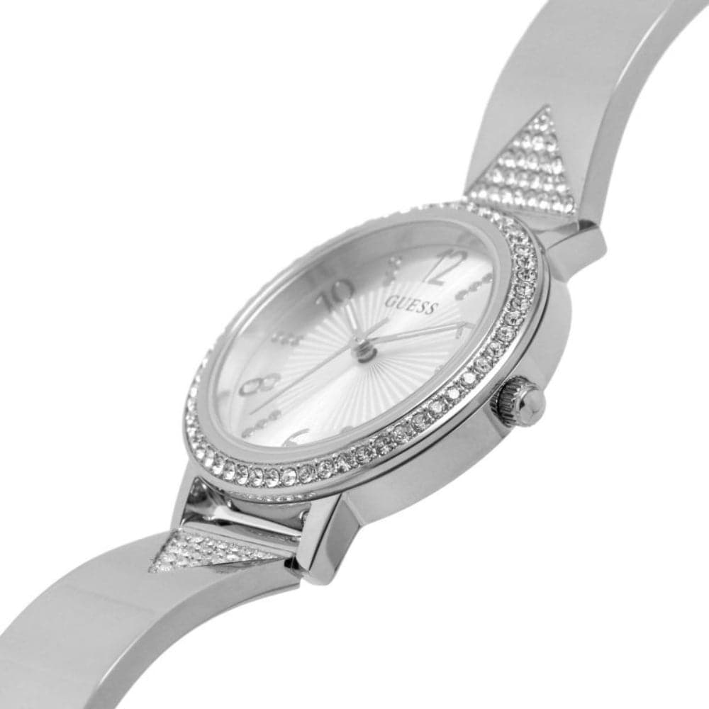 Guess Tri Luxe Silver Dial & Stainless Steel Strap Women Watch GW0474L1