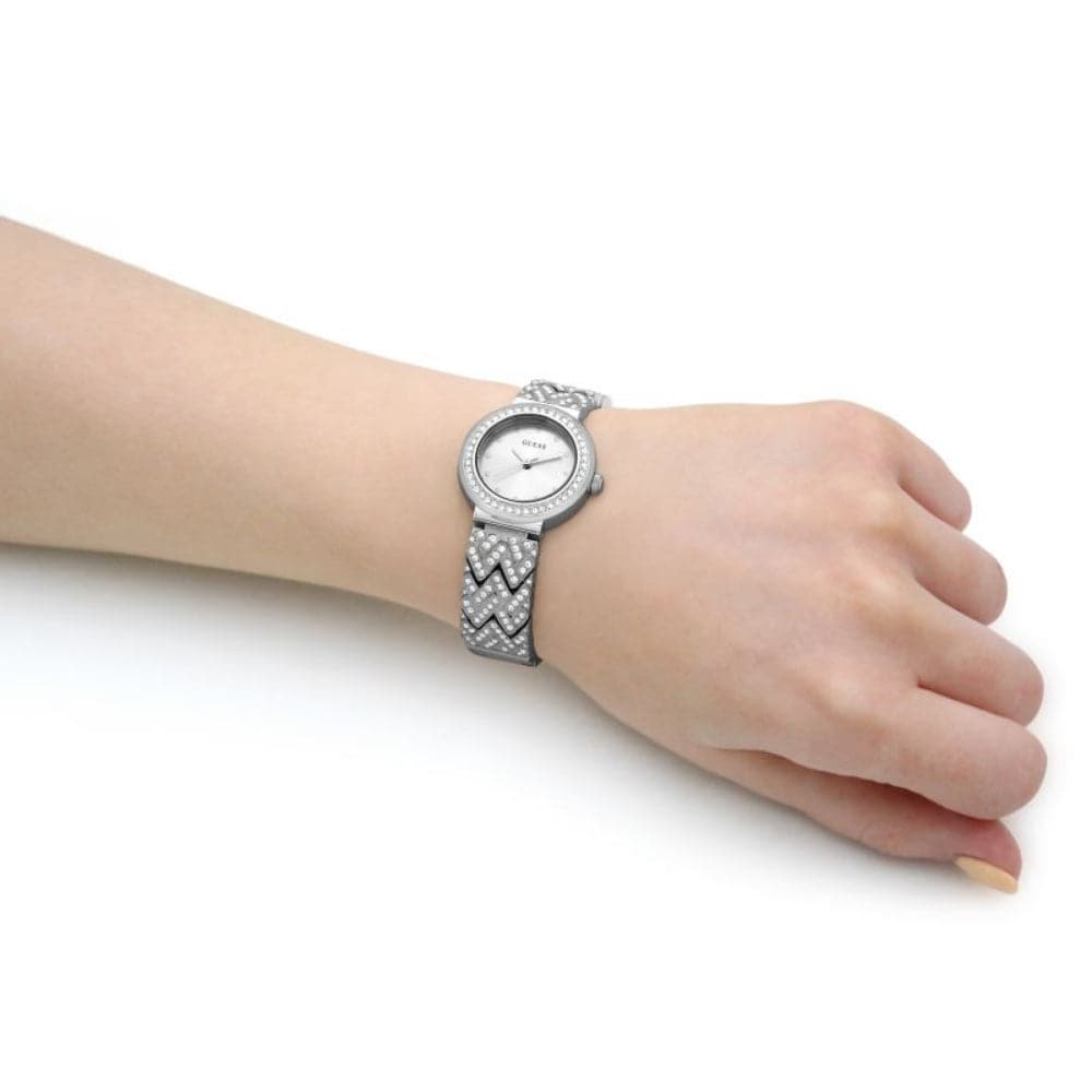 Guess Analog Silver Dial Stainless Steel Strap Women Watch GW0476L1