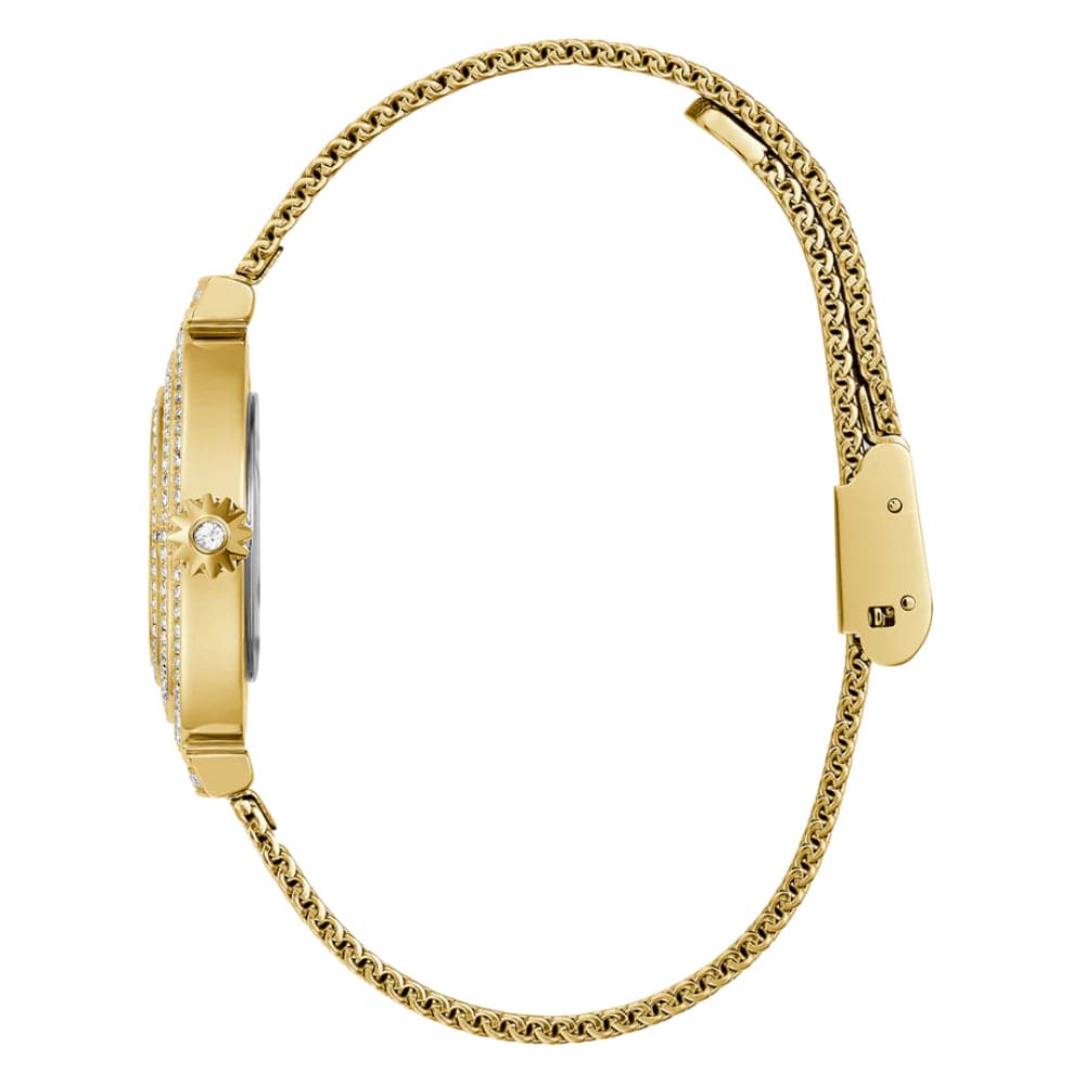 Guess Analog Gold Dial Milanese Strap Women Watch GW0550L2