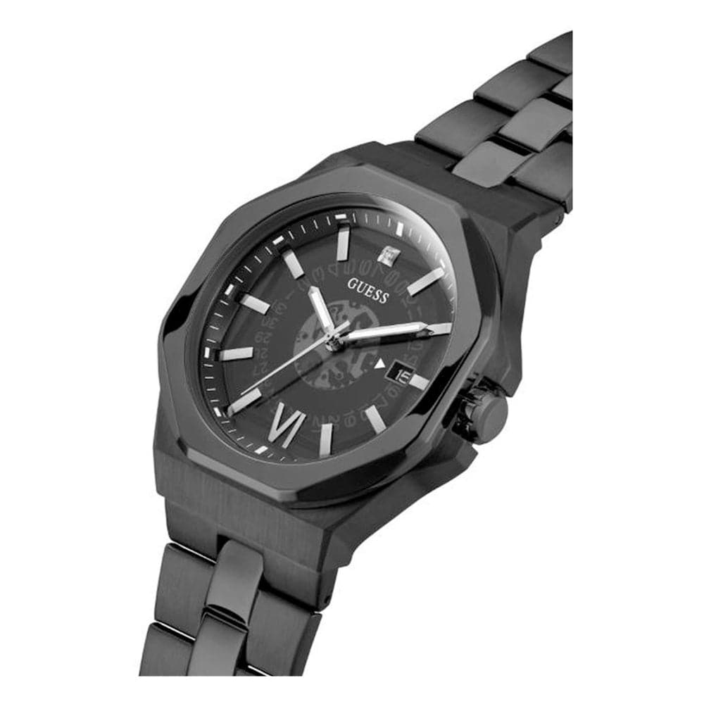 Guess Emperor Black Dial Stainless Steel Strap Men Watch GW0573G3