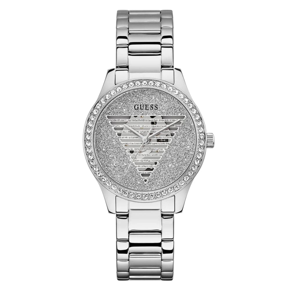 Guess Silver Dial Stainless Steel Strap Women Watch GW0605L1
