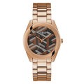 Guess Analog Multicolor Dial Rose Gold Stainless Steel Strap Women Watch GW0607L3