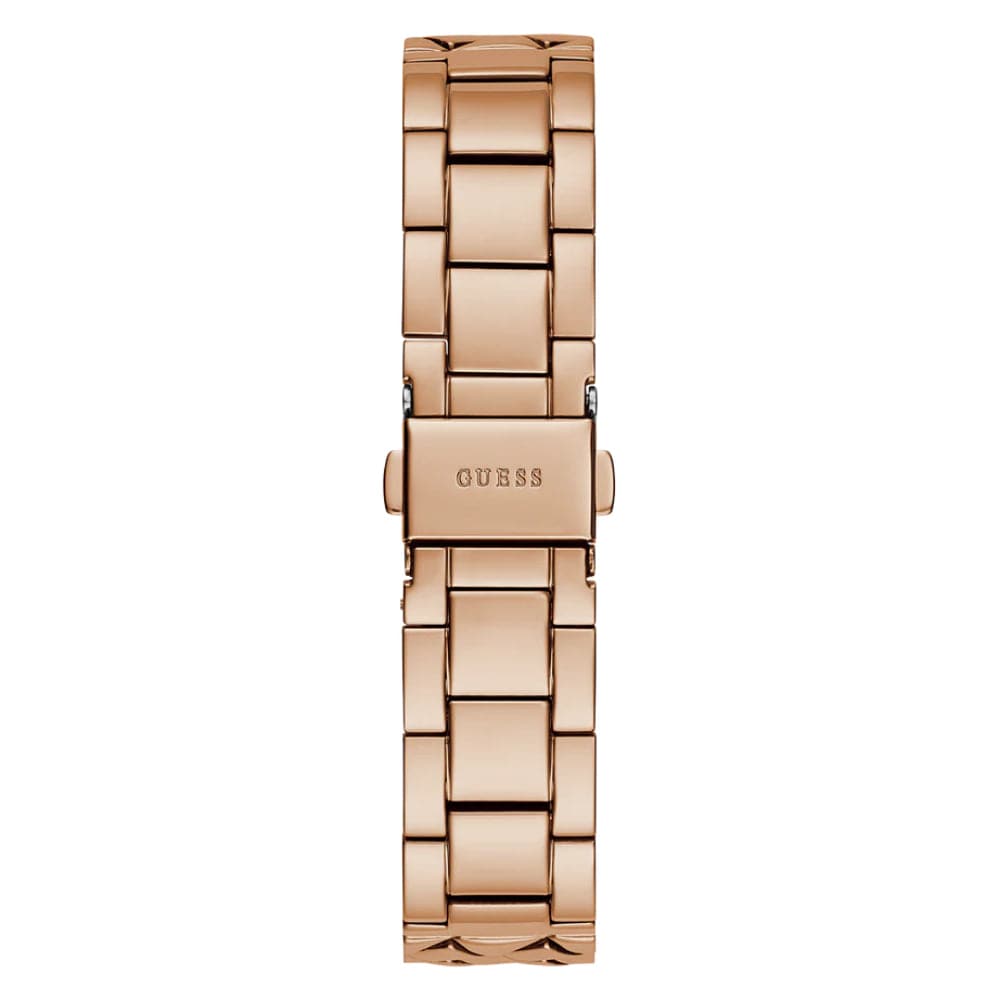 Guess Analog Rose Gold Dial Stainless Steel Strap Women Watch GW0613L3