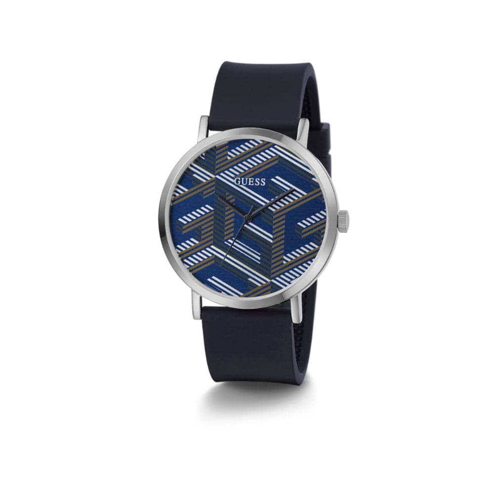Guess Multicolor Dial Navy Blue Silicone Strap Unisex Watch GW0625G1