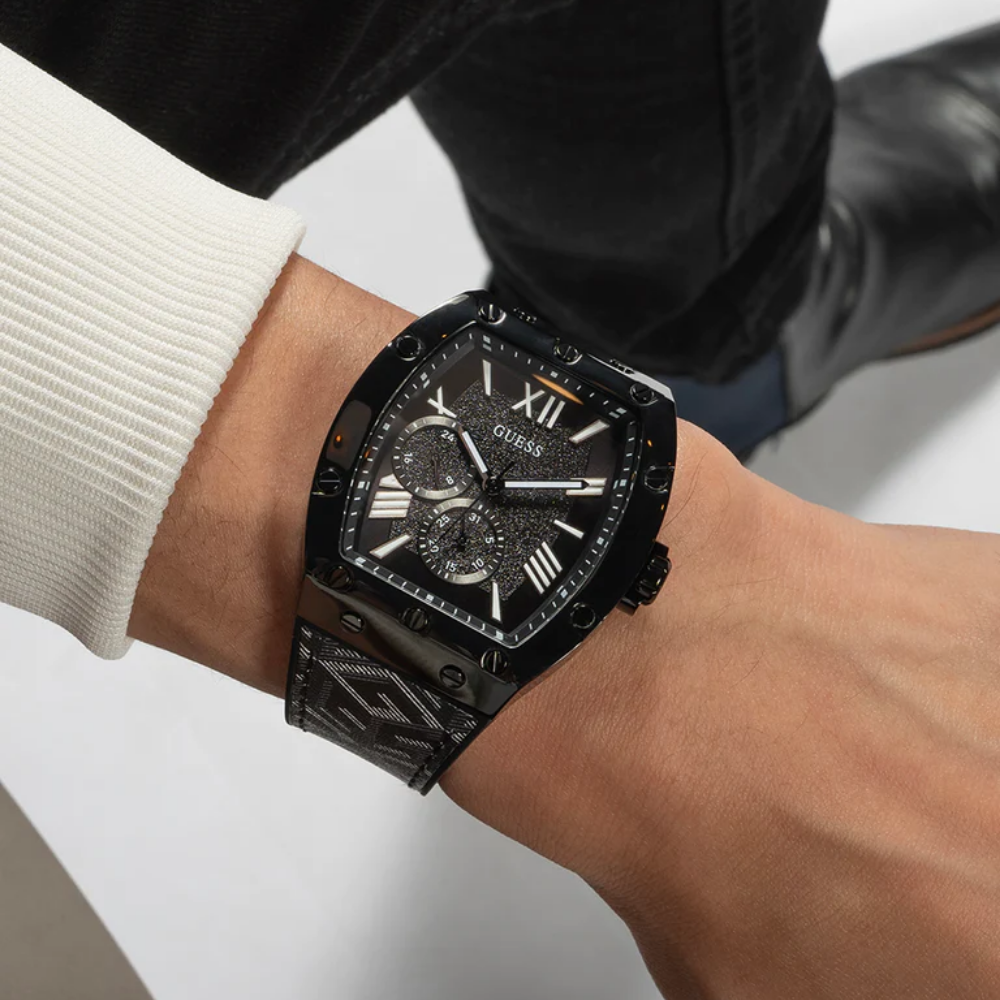 Guess Multifunction Black Dial & Silicone Strap Men Watch GW0645G2