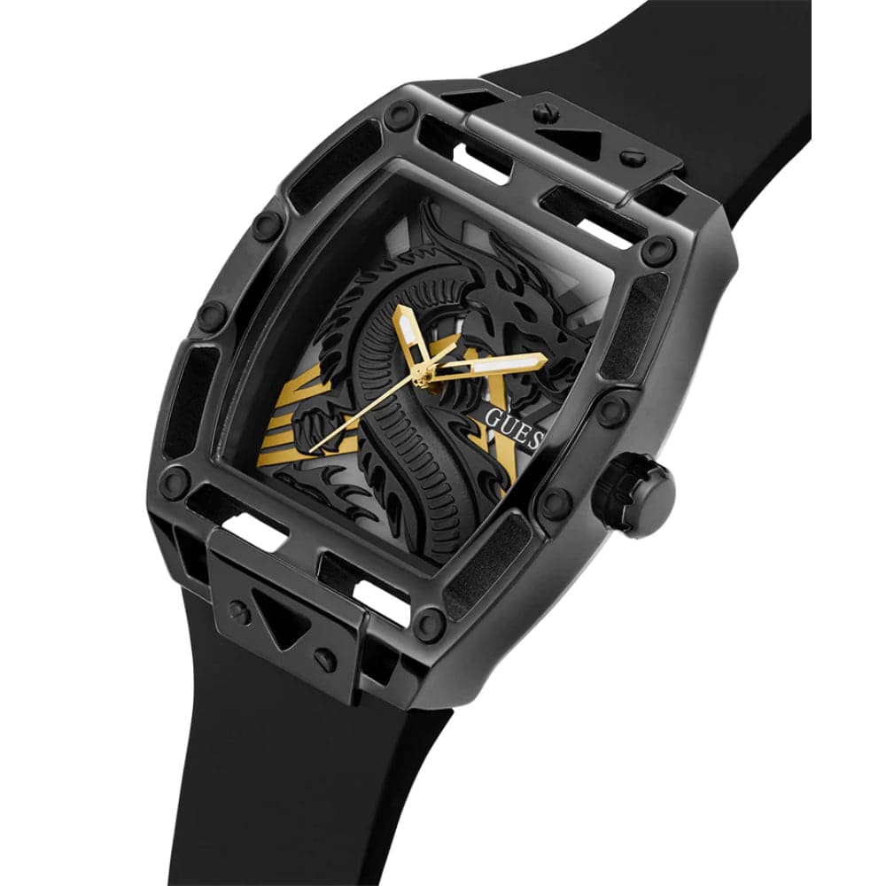 Guess Limited Edition Lunar New Year Black Silicone Strap Men Watch GW0648G1