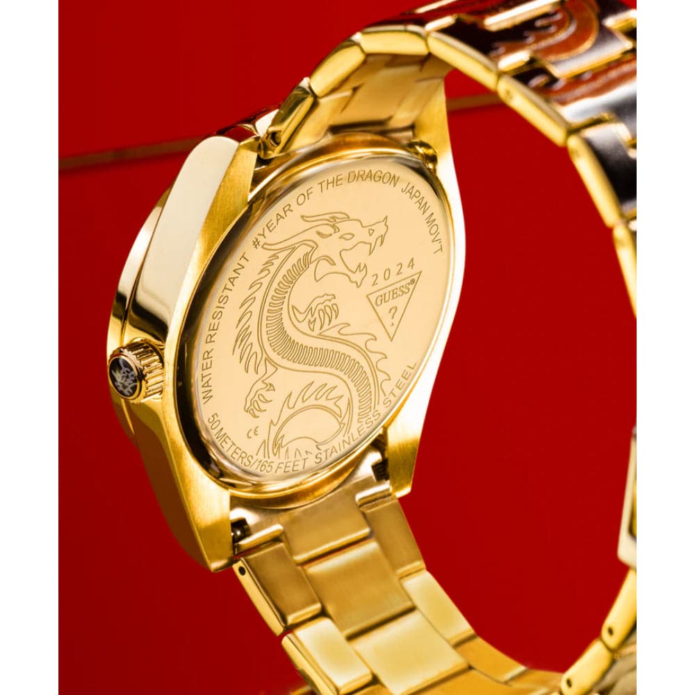 Guess Limited Edition Lunar New Year Black Silicone Strap Men Watch GW0648G1