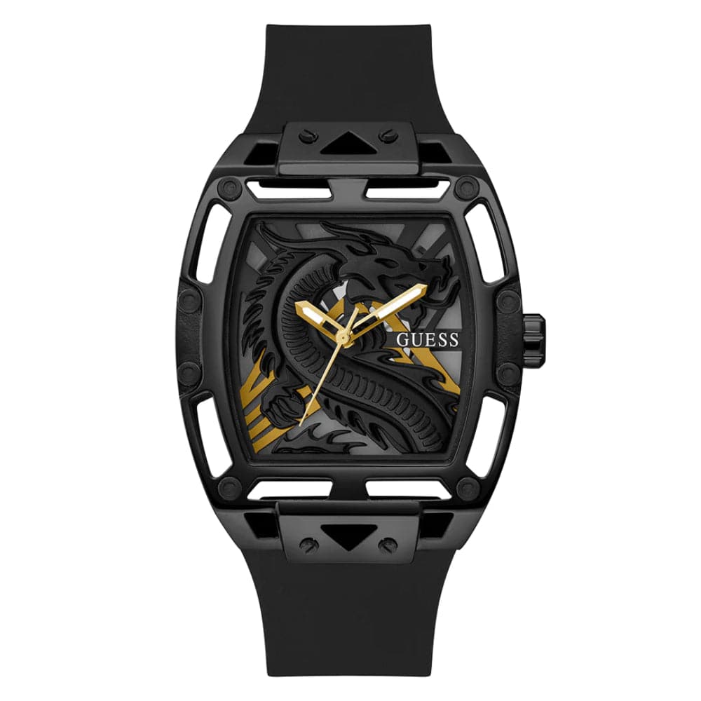 Guess Limited Edition Lunar New Year Black Silicone Strap Men Watch GW0648G1