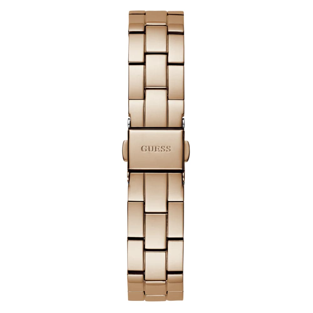 Guess Silver Dial Rose Gold Stainless Steel Strap Women Watch GW0657L3