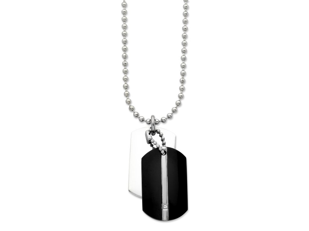 55cm Stainless Steel Men's Dogtags Necklace