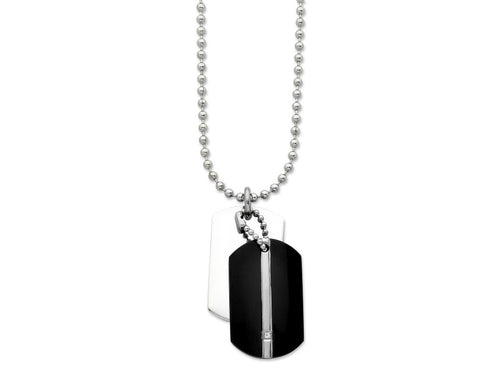 55cm Stainless Steel Men's Dogtags Necklace