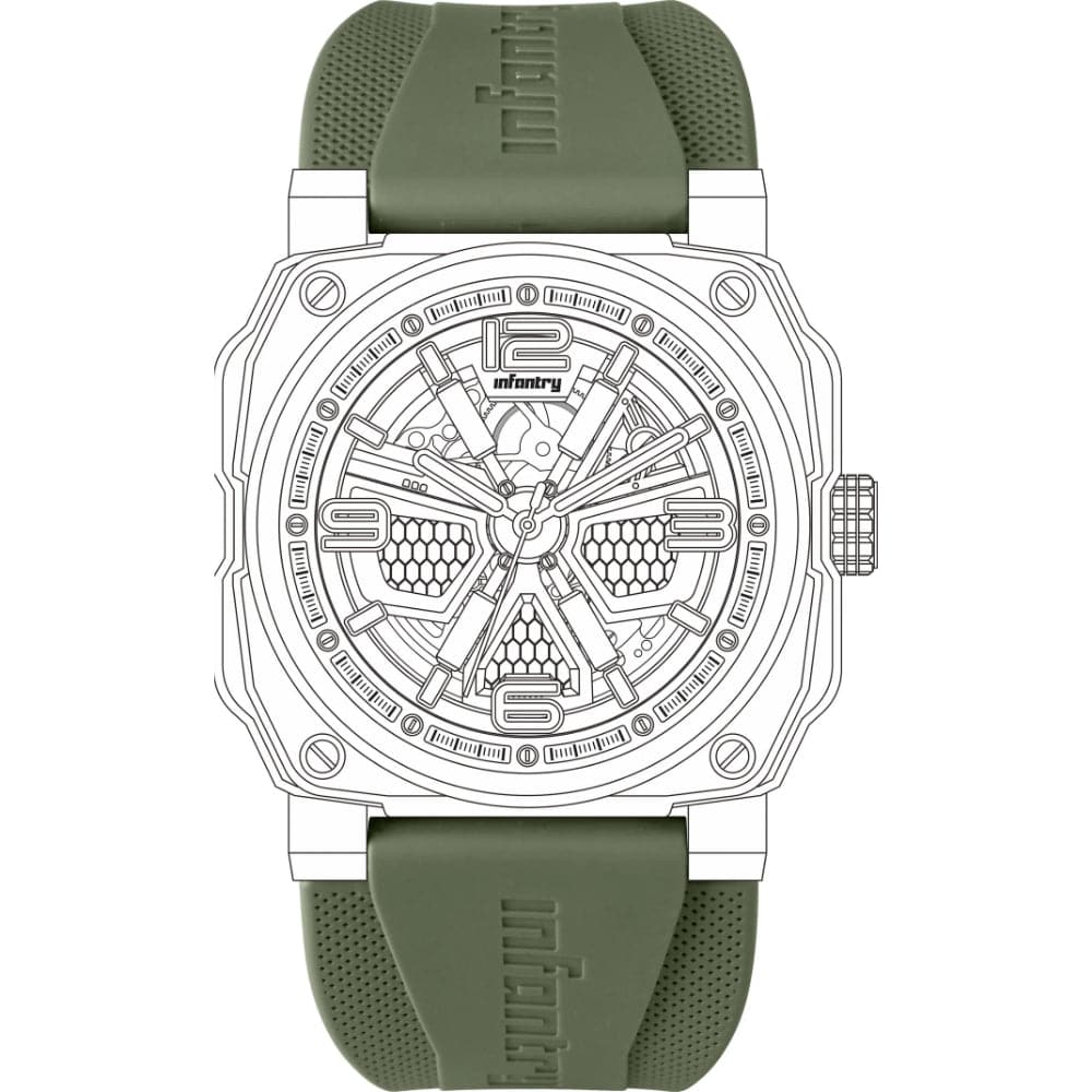 Infantry Strap Green Silicone IN-47STP-04