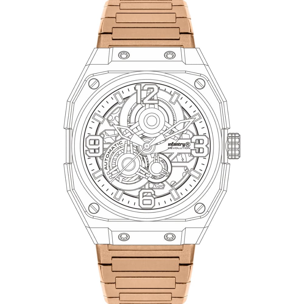 Infantry Strap Rose Gold Stainless Steel IN-STP-03