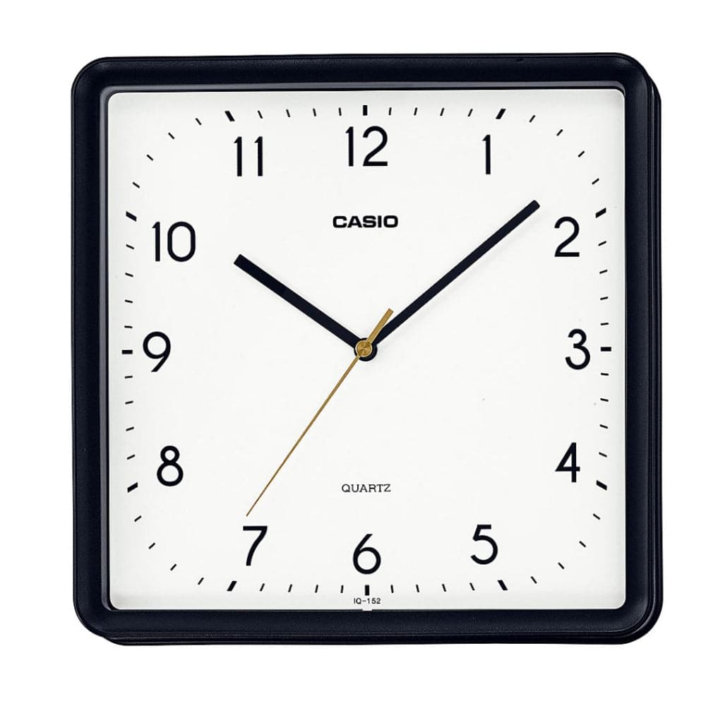 Casio Clock White Dial Square Wall Clock IQ-152-1DF-P