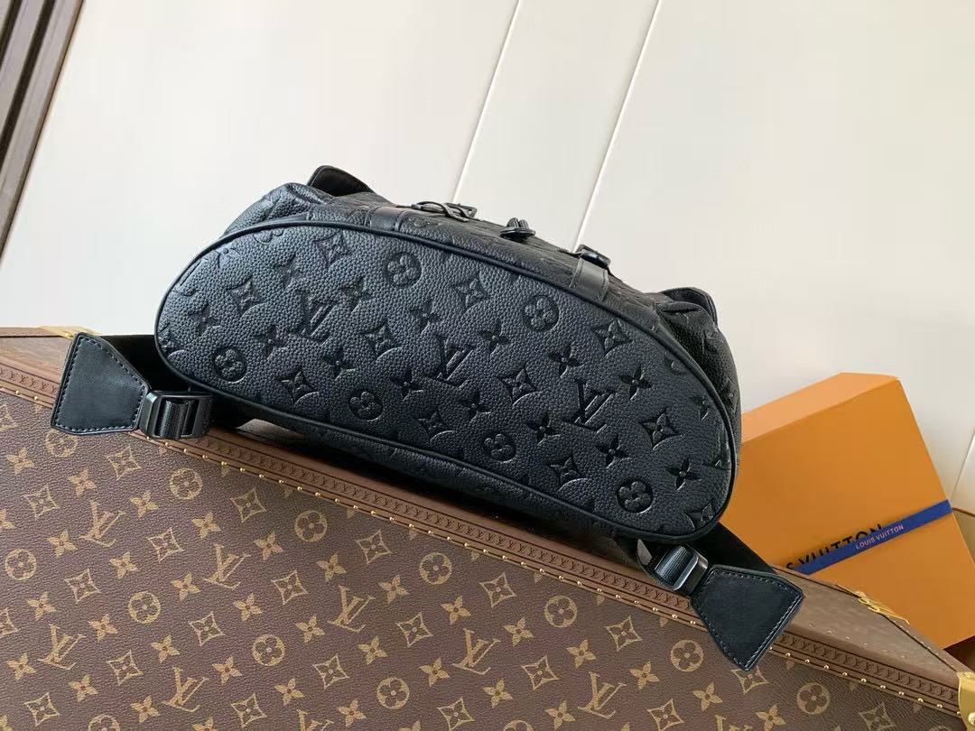 CHRISTOPHER BACKPACK 48 IN BLACK MONOGRAM CALFSKIN