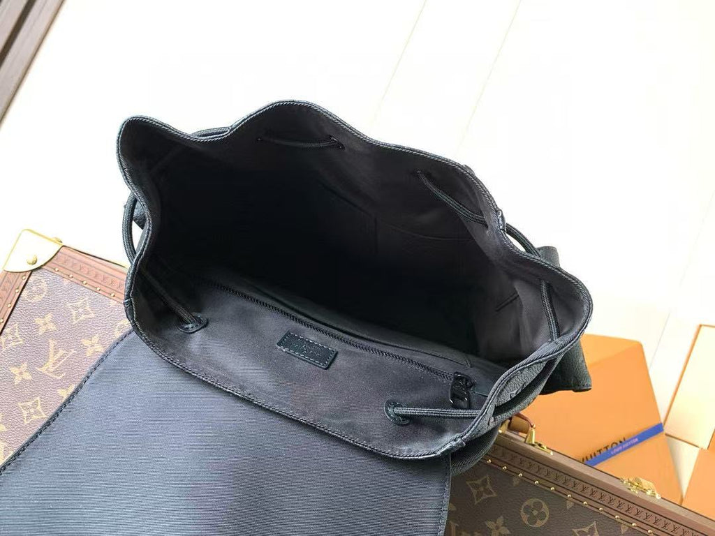 CHRISTOPHER BACKPACK 48 IN BLACK MONOGRAM CALFSKIN