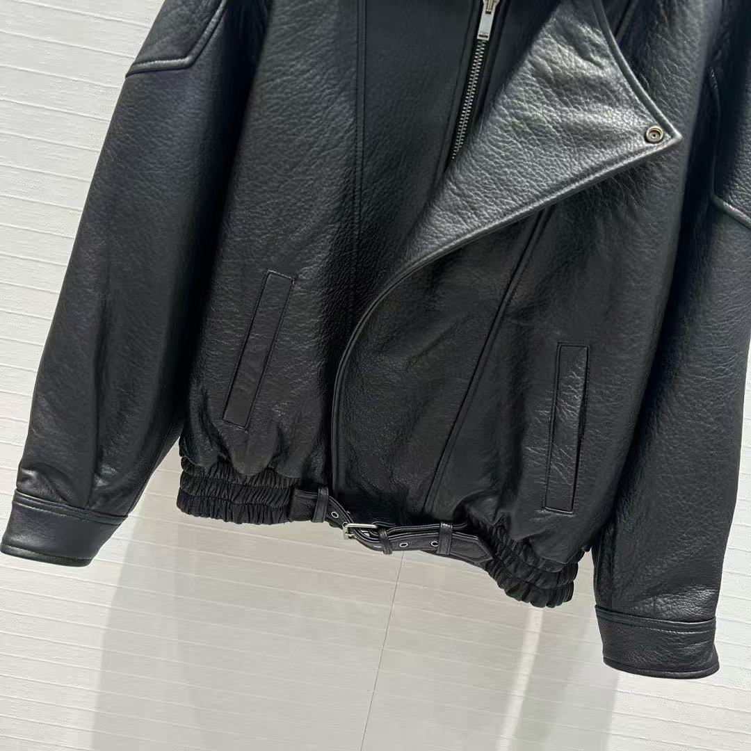 YSL Jacket Dark Brown and Black Lambskin