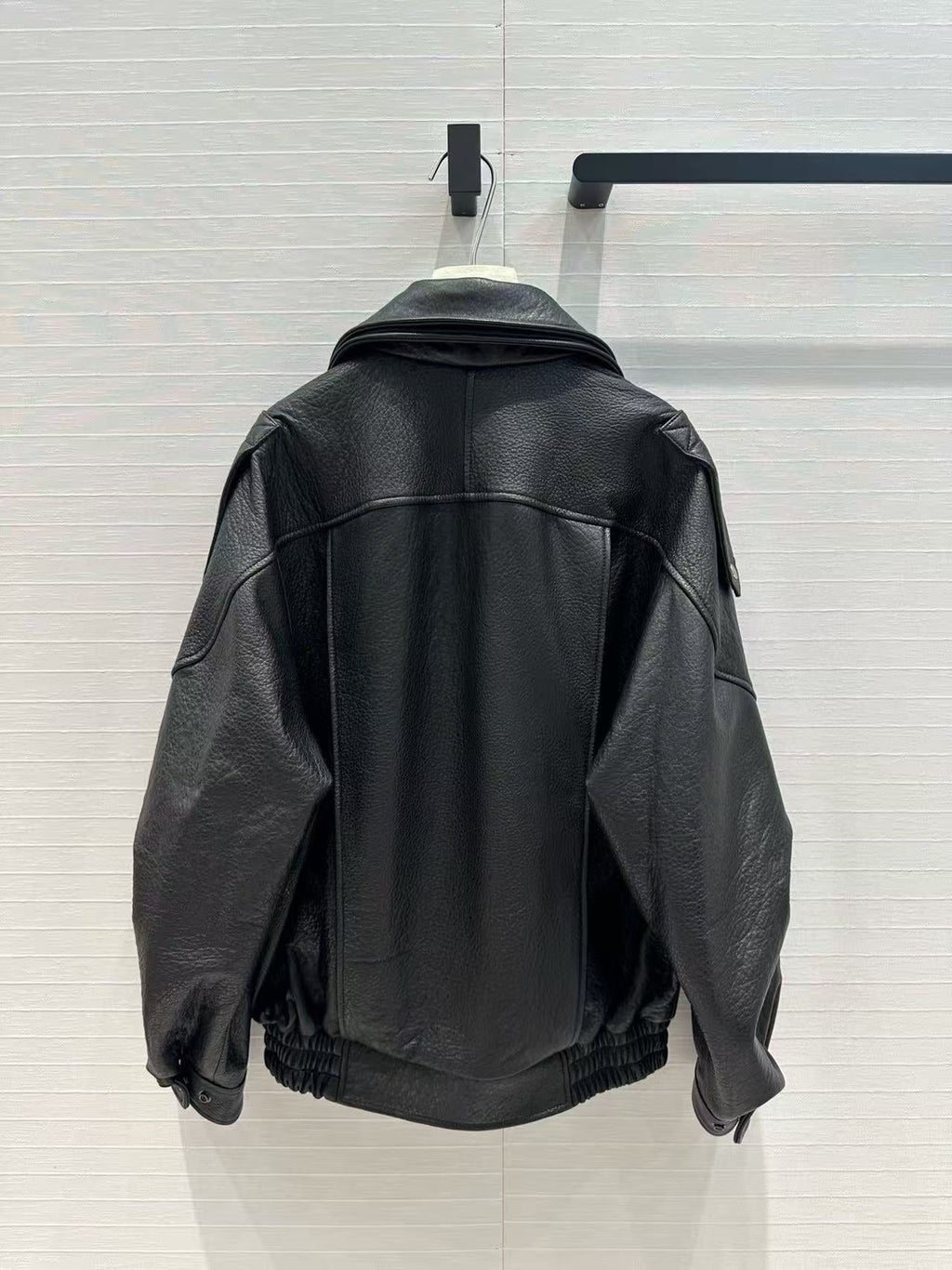 YSL Jacket Dark Brown and Black Lambskin