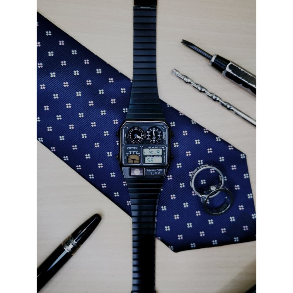 CITIZEN COLLECTION JG2105-93E ANA-DIGITAL TEMP STAINLESS STEEL UNISEX'S WATCH