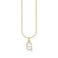 THOMAS SABO Necklace with letter pendant G and white zirconia - gold