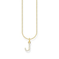 THOMAS SABO Necklace with letter pendant J and white zirconia - gold
