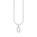 THOMAS SABO Necklace with letter pendant O and white zirconia - silver