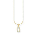THOMAS SABO Necklace with letter pendant O and white zirconia - gold