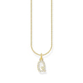 THOMAS SABO Necklace with letter pendant Q and white zirconia - gold