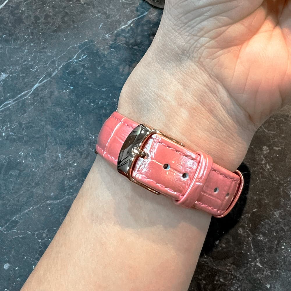 Aries Gold Pink Genuine Leather Strap Women Watch L 5045 RGW-PK
