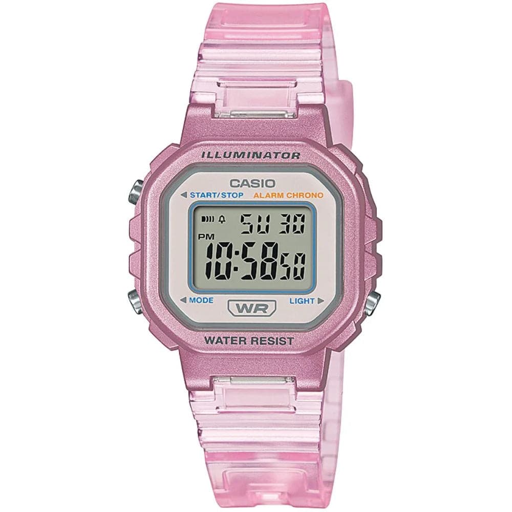 Casio General Transparent Dial And Pink Resin Strap Women Watch LA-20WHS-4ADF-P