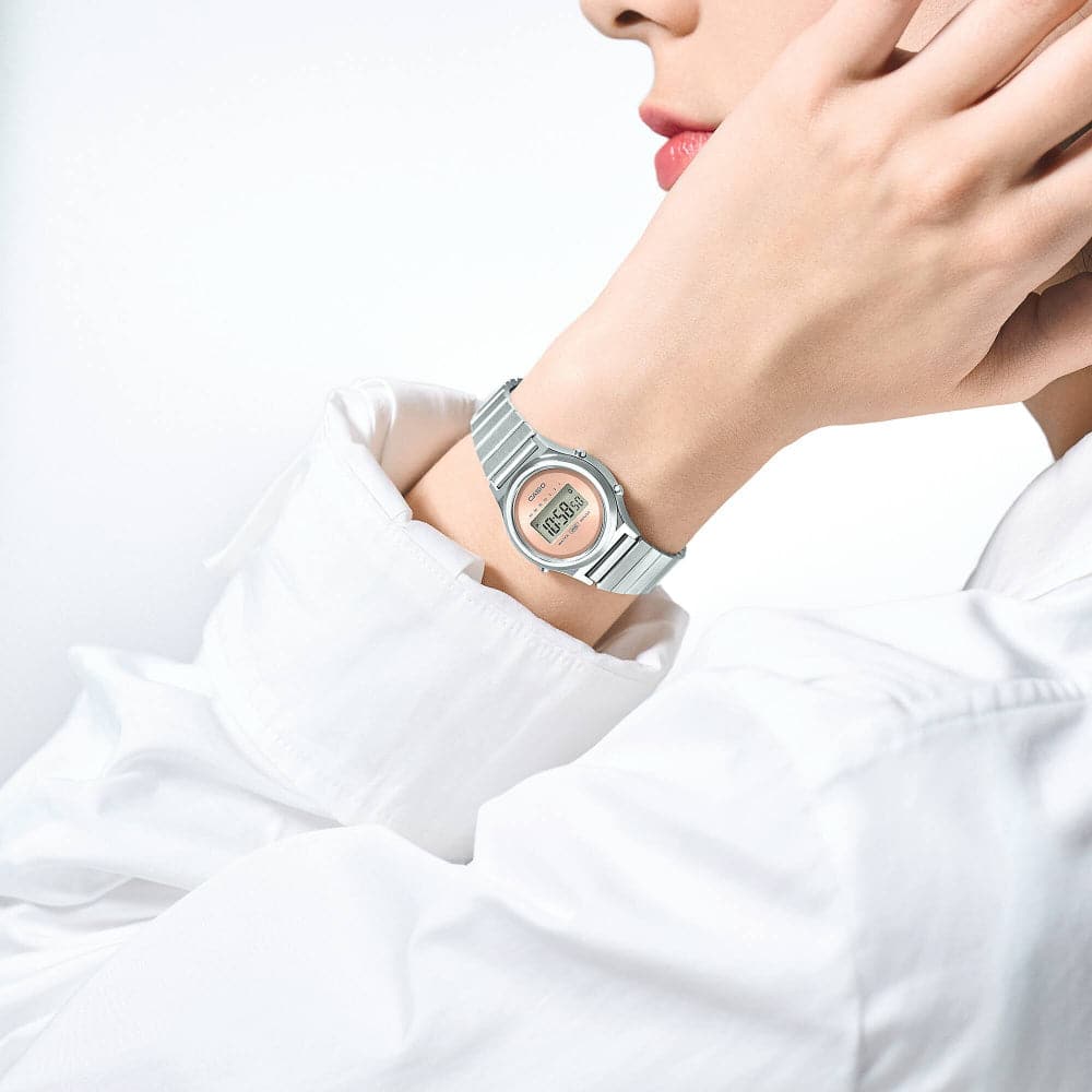 Casio General Digital Silver Stainless Steel Strap Women Watch LA700WE-4ADF