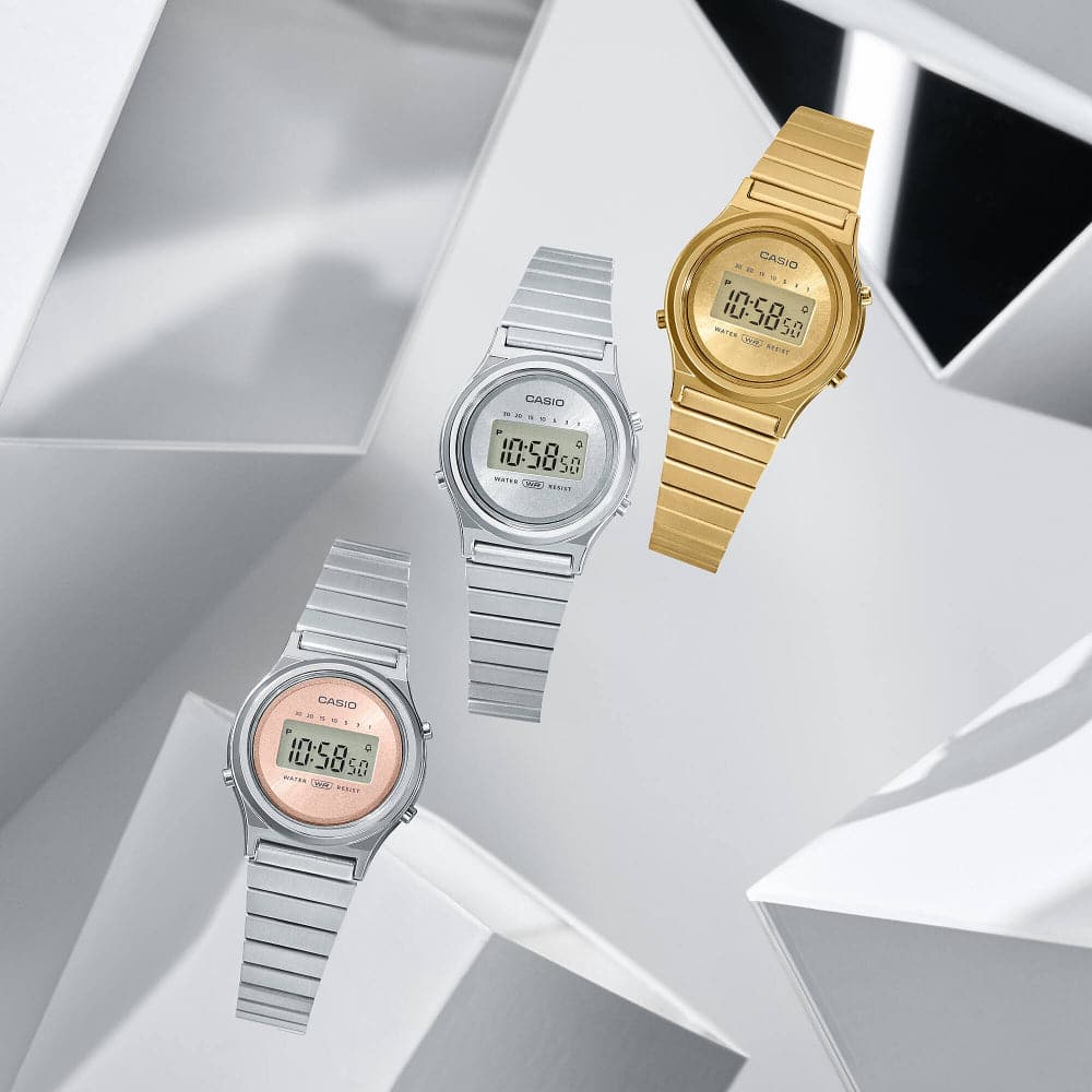 Casio General Digital Silver Stainless Steel Strap Women Watch LA700WE-4ADF