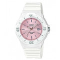 Casio General Pink Dial White Resin Strap Women Watch LRW-200H-4E3VDF-P