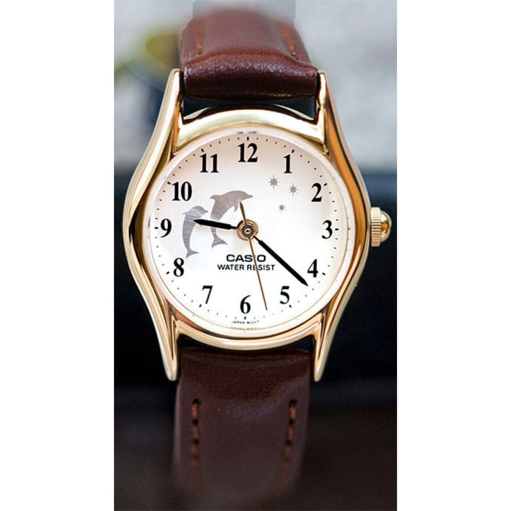 Casio General Quartz Brown Leather Strap Women's Watch LTP-1094Q-7B9RDF-P