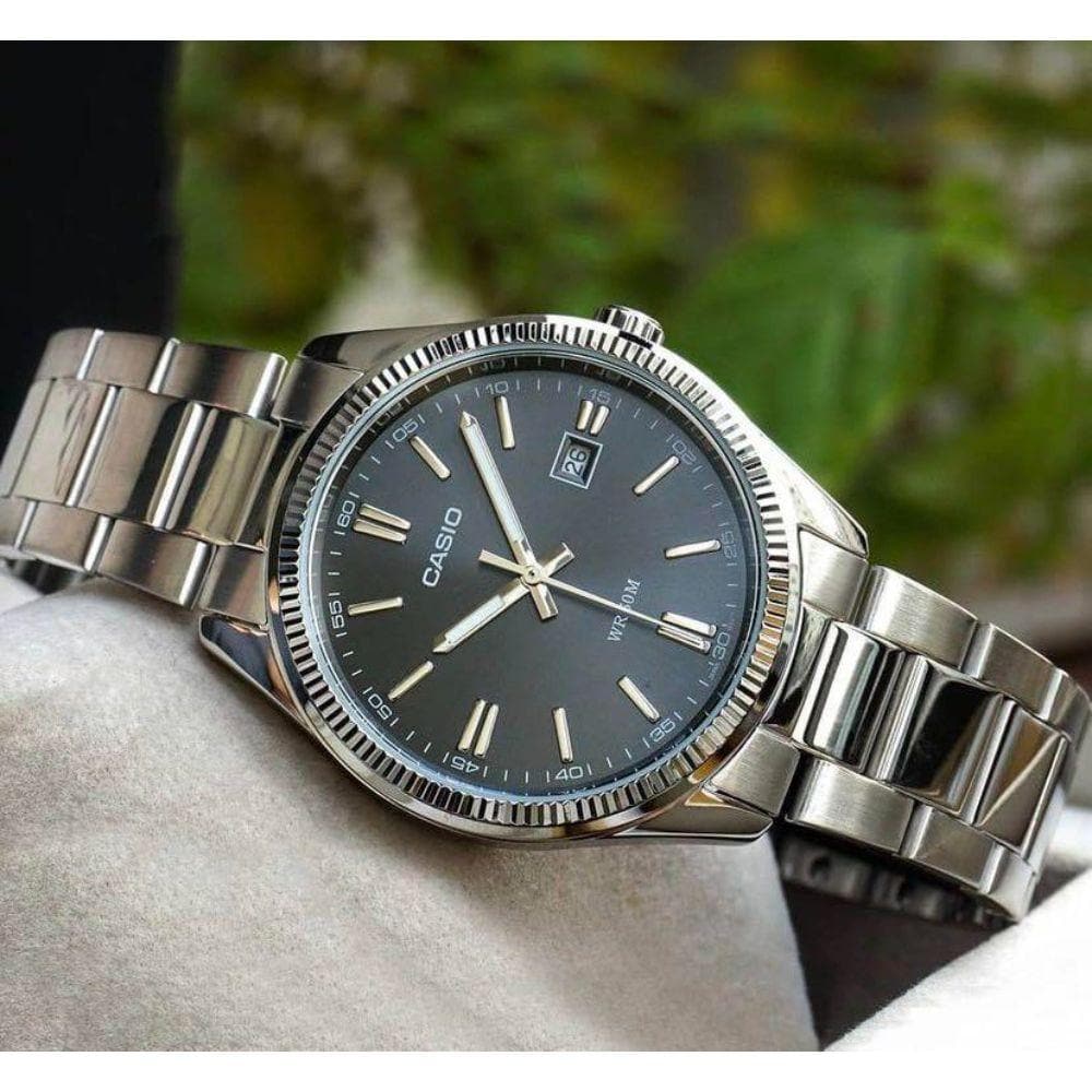 Casio General Black Dial Silver Stainless Steel Strap Unisex Watch LTP-1302D-1A2VDF-P