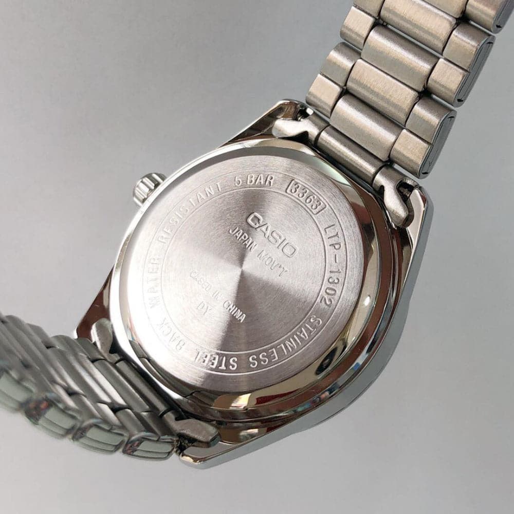 Casio General Silver Dial Stainless Steel Strap Unisex Watch LTP-1302D-7A2VDF-P