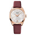 Mido Belluna Burgundy Bordeaux Fabric Strap Women Watch M0243073711600