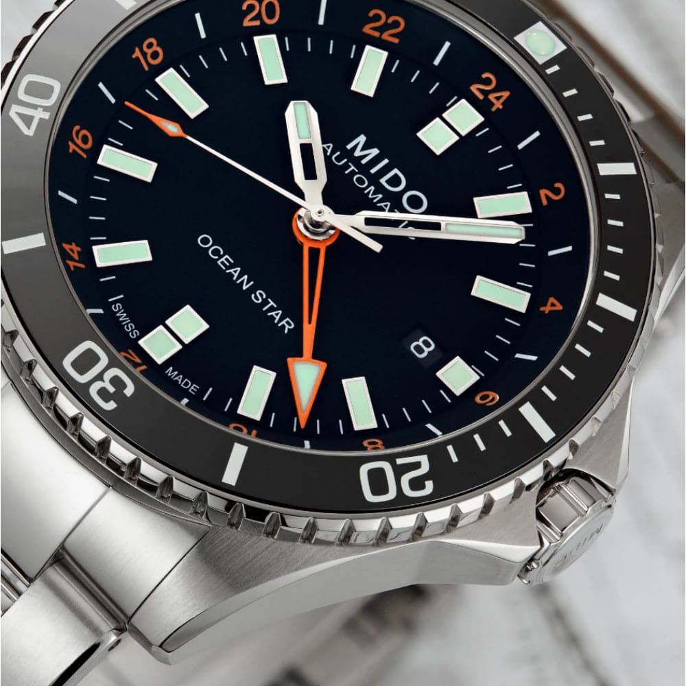 Mido Ocean Star GMT Silver Stainless Steel Strap Men Watch M0266291105101