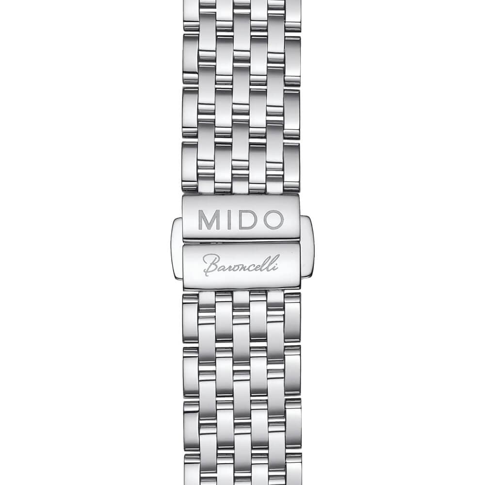 Mido Baroncelli Heritage Silver Stainless Steel Strap Women Watch M0272071101000