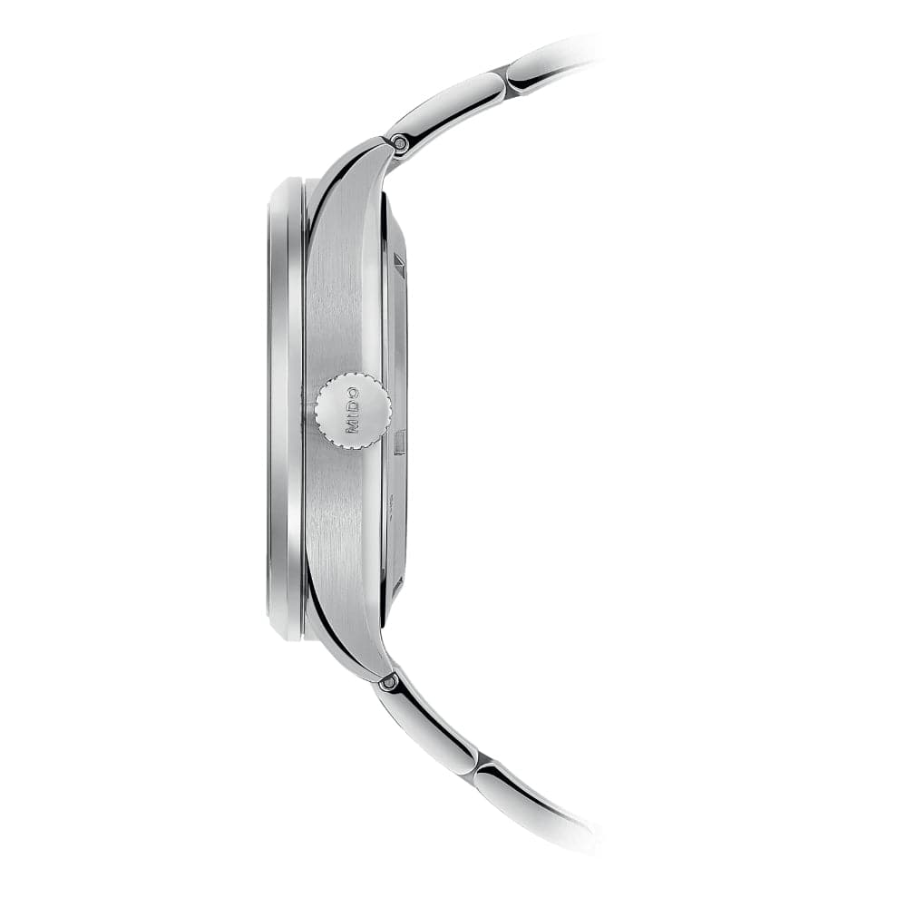 Mido Multifort Rhodium Dial Grey Stainless Steel Strap Men Watch M0384361103100