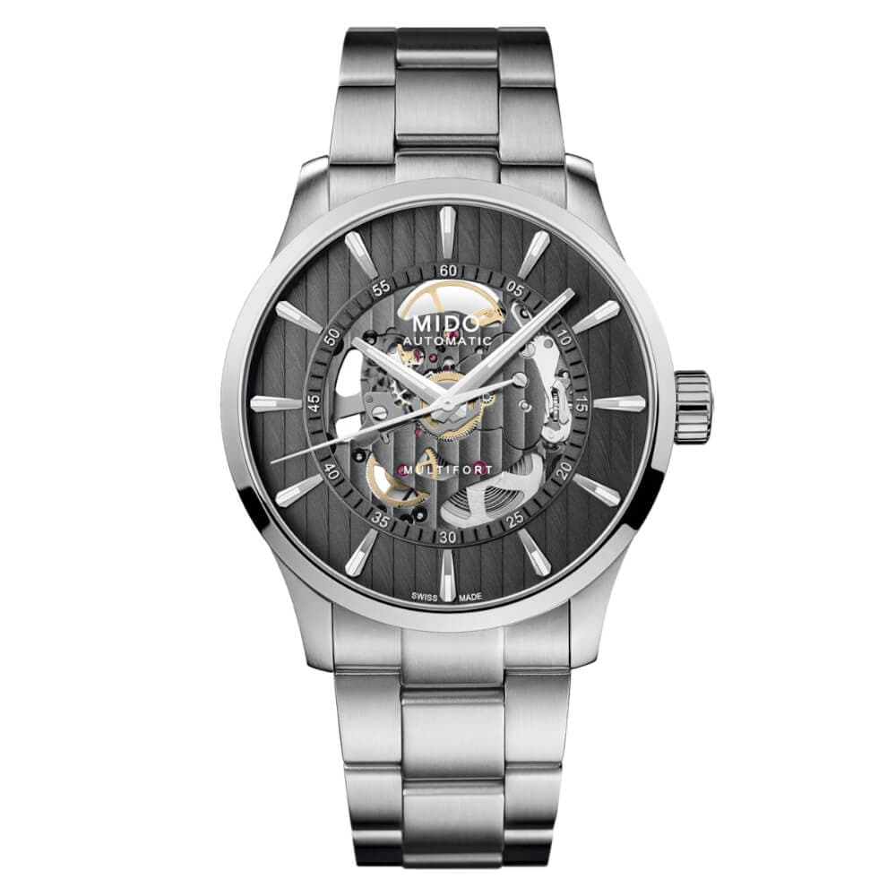 Mido Multifort Grey Stainless Steel Strap Men Watch M0384361106100