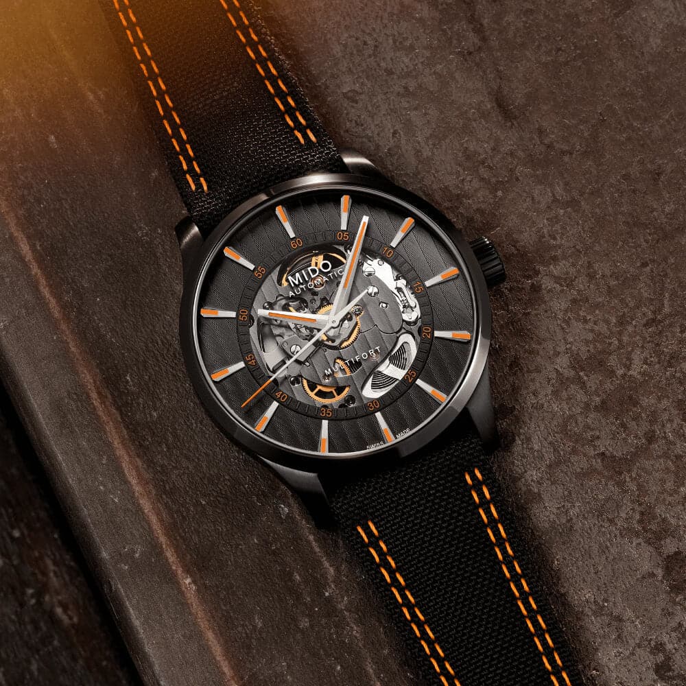 Mido Multifort Black Fabric Strap Men Watch M0384363705100