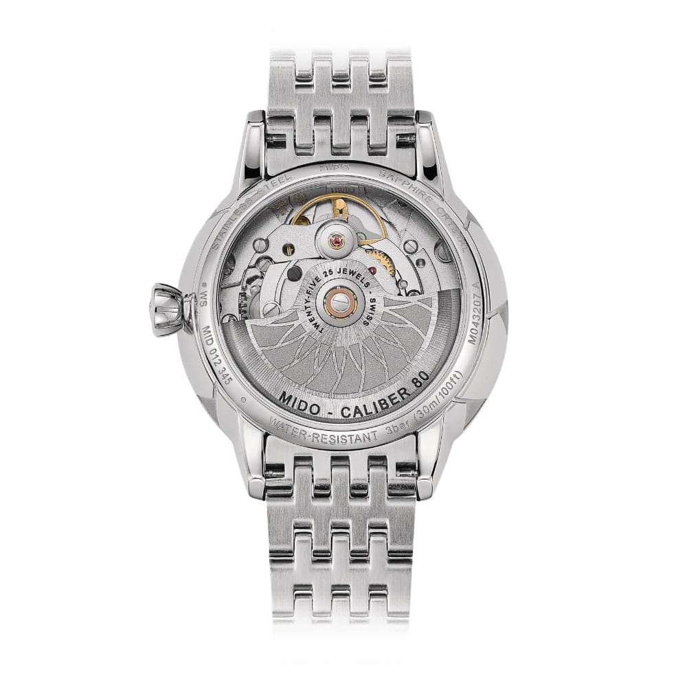 Mido Rainflower Silver Stainless Steel Strap Women Watch M0432071101100