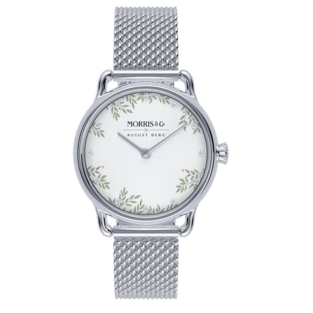 August Berg White Dial Silver Milanese Strap Women Watch M1LIE0926E20MSL