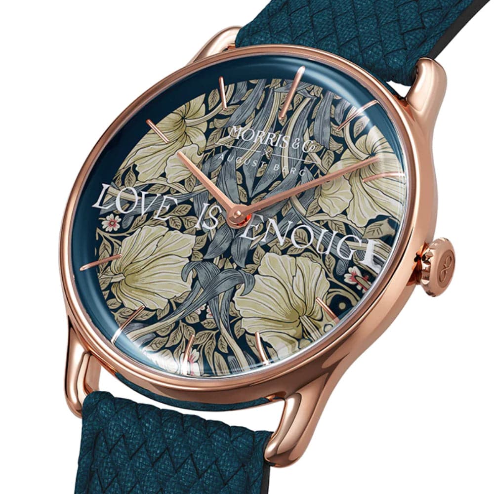 August Berg X Morris & Co Indigo Perlon Braided Nylon Strap Men Watch M1PL0538A16VID