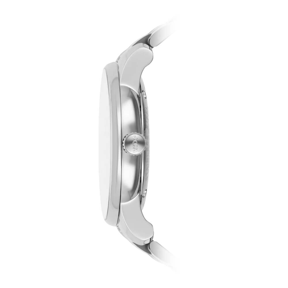 Mido Baroncelli White Dial Grey Stainless Steel Strap Men Watch M86004261