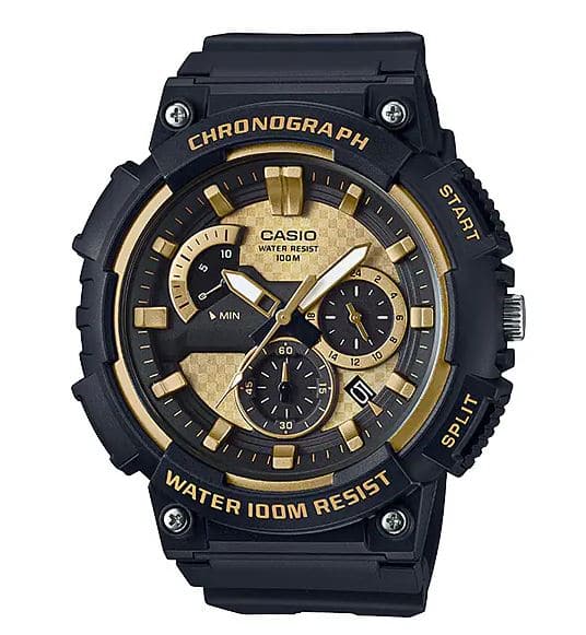 Casio General Chronograph Black Resin Strap Men Watch MCW-200H-9AVDF-P