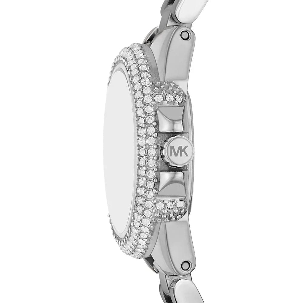 Michael Kors White Dial Silver Stainless Steel Strap Women Watch MK4698