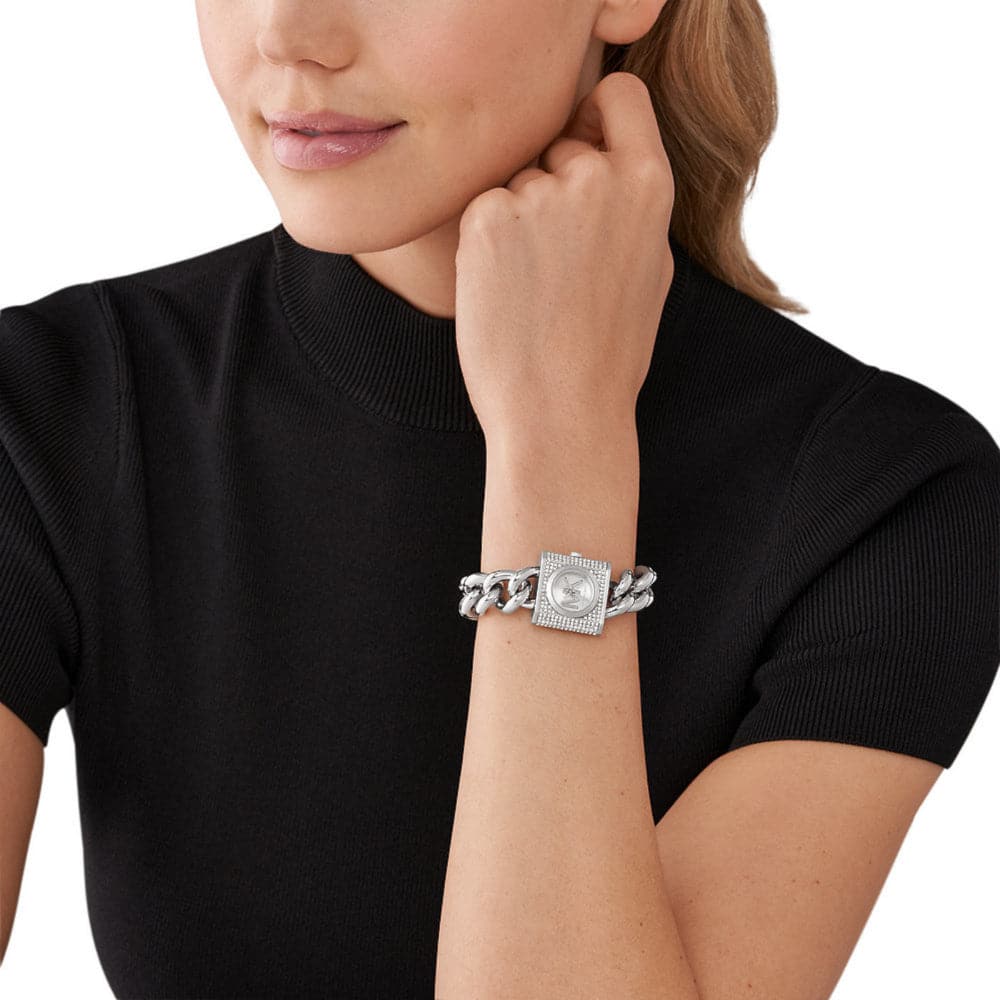 Michael Kors Silver Dial & Stainless Steel Strap Women Watch MK4718