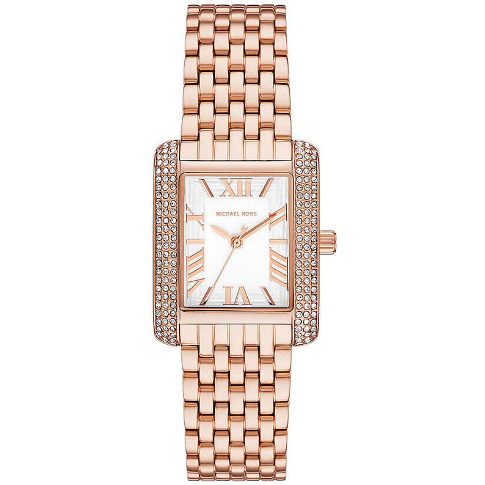 Michael Kors White Dial Rose Gold Stainless Steel Strap Women Watch MK4743